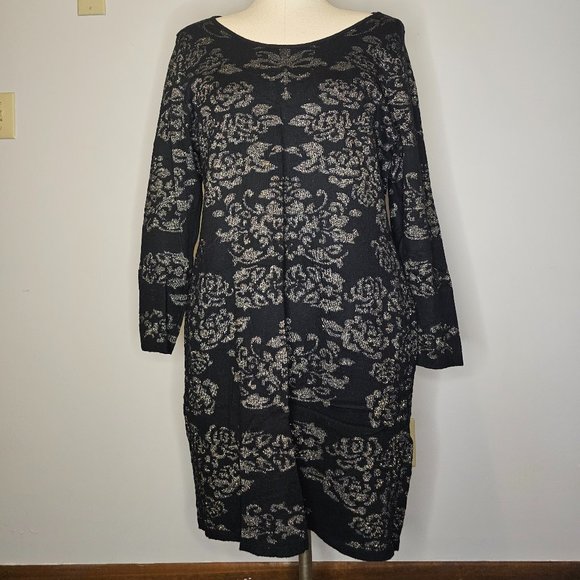 Gold fillagree sweater dress - Picture 2 of 4